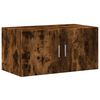 vidaXL Storage Cabinet Smoked Oak Engineered Wood Extra Tall