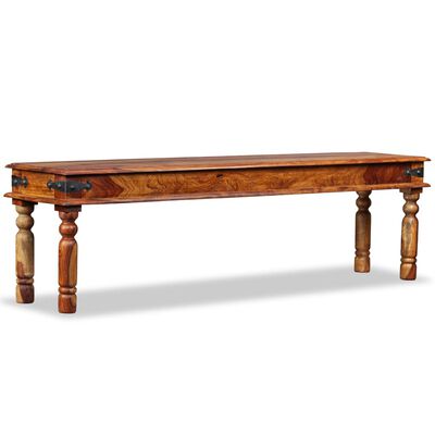 vidaXL Castle Bench Solid Sheesham Wood 63"x13.8"x17.7"