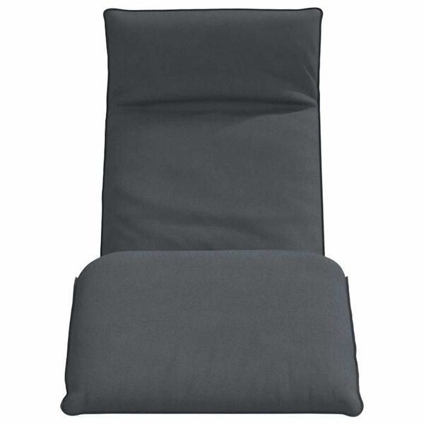 vidaXL Sun Lounger Gray Oxford fabric, metal, foam Large Collapsible