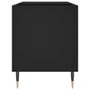 vidaXL Record Cabinet Black Engineered wood, iron Medium Record Cabinet