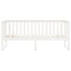 vidaXL Day Bed White Solid pine wood Twin Day Bed Rectangular Modern