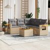 vidaXL Garden Sofa Set Beige Poly rattan One Size Modular