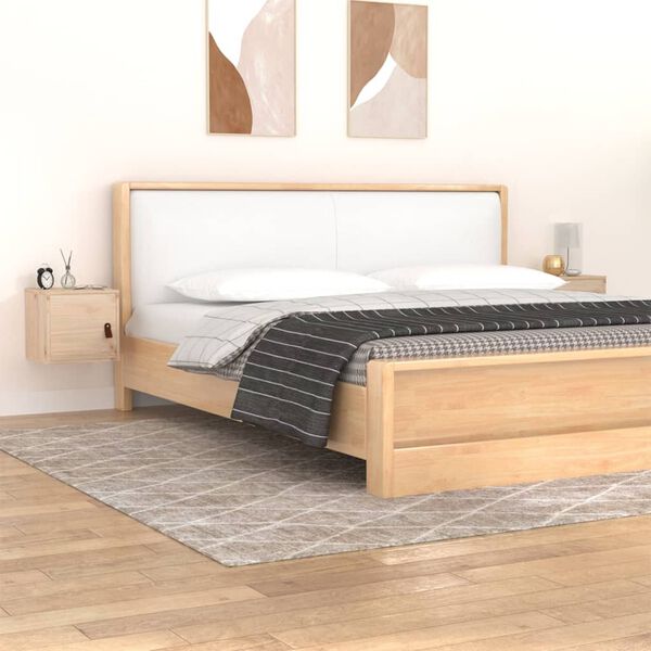 vidaXL Wall Cabinet Set of 2 Natural Pine Solid Pinewood Medium