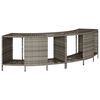 vidaXL Hot Tub Surround Grey Poly Rattan and Solid Acacia wood