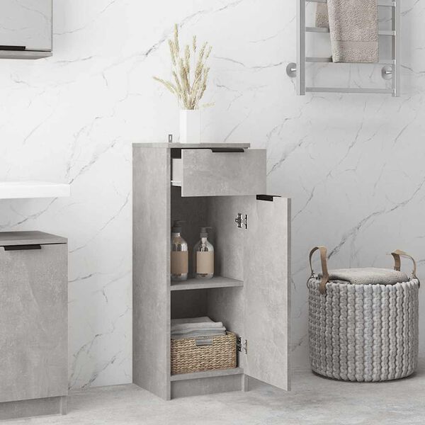vidaXL Bathroom Cabinet Concrete Grey Engineered Wood Standard
