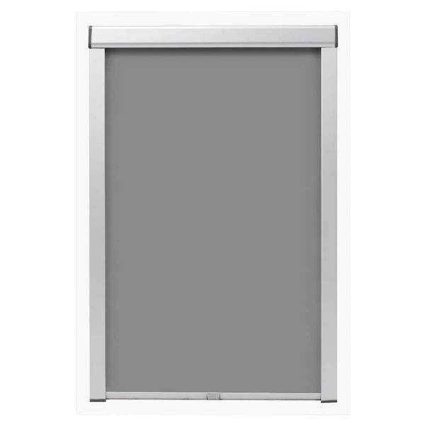 vidaXL Blackout Roller Blind Grey Blackout fabric, Aluminum