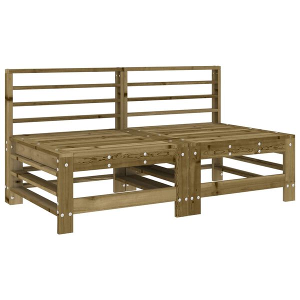 vidaXL Garden Lounge Set Natural Pine Treated Solid Pine Wood Modular