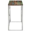 vidaXL Console Table Silver, Varies Stainless steel, Solid reclaimed wood