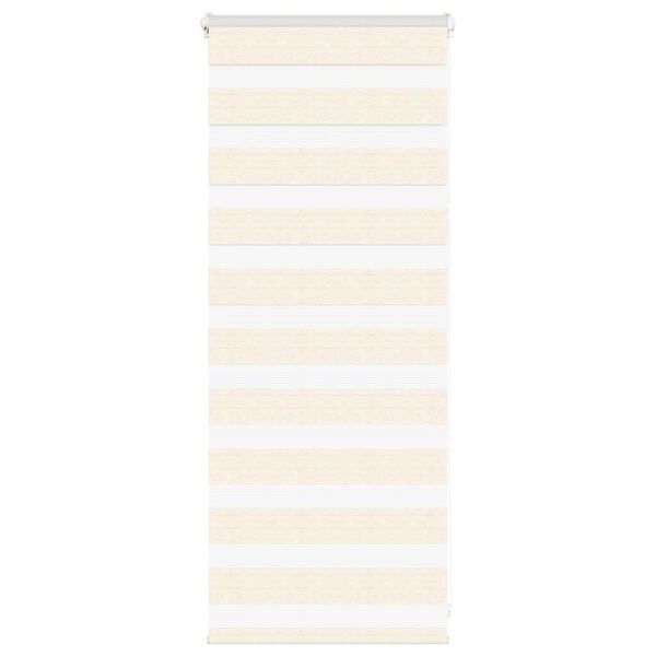 vidaXL Zebra Blind Marble Beige Polyester 25.6 x 39.4 in
