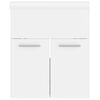 vidaXL Sink Cabinet With Basin White Engineered Wood Sink Cabinet