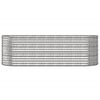 vidaXL Garden Raised Bed Silver Powder-coated steel Medium Durable