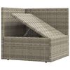 vidaXL Garden Lounge Set Gray PE rattan, powder-coated steel Modular
