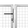 vidaXL Garden Gate Steel 157.5x39.4" Silver