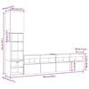 vidaXL 4 Piece TV Wall Units with LED White Engineered Wood