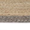 vidaXL Handmade Rug Jute with Gray Border 82.7"