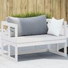 vidaXL Garden Sofa Bench White Solid Pine Wood Double Extendable