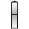 vidaXL Free-standing Mirror Black Glass 19.7 x 78.7 in Foldable