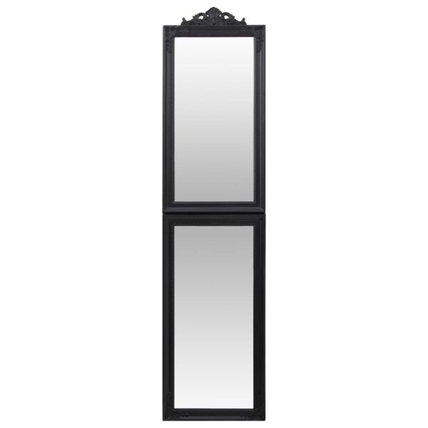vidaXL Free-standing Mirror Black Glass 19.7 x 78.7 in Foldable