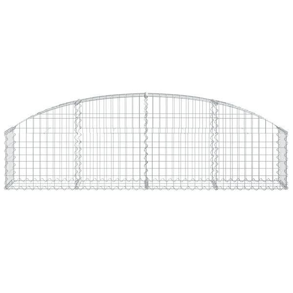 vidaXL Gabion Basket Silver Galvanized iron 78.7 x 11.8 x 15.7/23.6 in