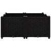 vidaXL Raised Bed Black Polypropylene Medium Planters