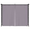 vidaXL Gazebo with Curtains 9.8x9.8' Anthracite Steel
