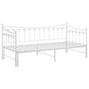 vidaXL Pull-out Sofa Bed Frame without Mattress White Metal 90 x 78.7 "