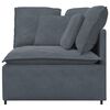 vidaXL Modular Sofa Dark grey Velvet (100% polyester), Metal, Foam