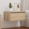 vidaXL Wall-mounted Bedside Cabinet Sonoma oak Engineered wood Medium