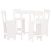 vidaXL Garden Bar Set White Solid pine wood