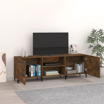 vidaXL TV Stand Smoked Oak 59.1"x11.8"x19.7" Engineered Wood