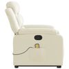 vidaXL Stand up Massage Recliner Chair Cream Faux Leather