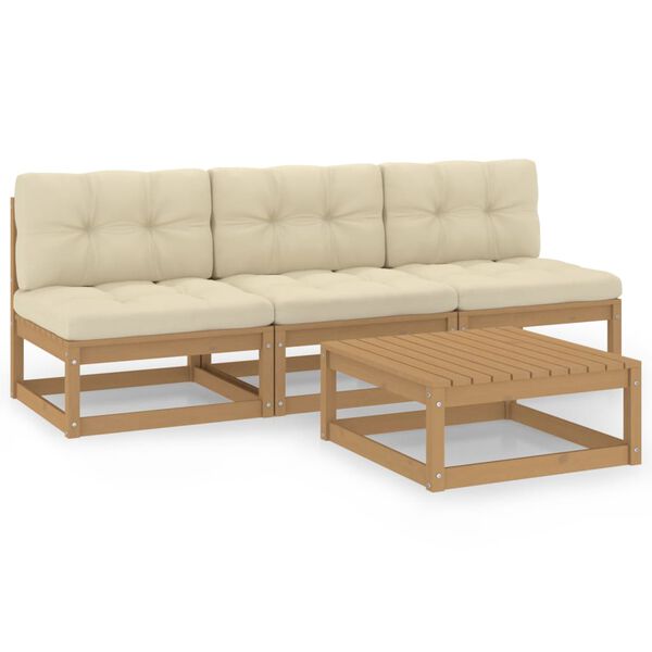 vidaXL Garden Lounge Set Honey brown