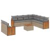 vidaXL Garden Sofa Set Beige Poly Rattan 10 Piece Set Modular