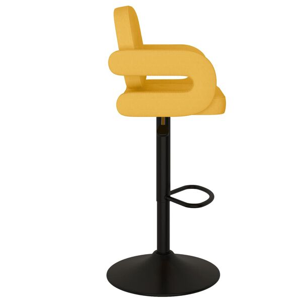 vidaXL Bar Stool Set of 2 Mustard Yellow