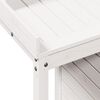 vidaXL Potting Table White Solid pine wood Medium Potting Table
