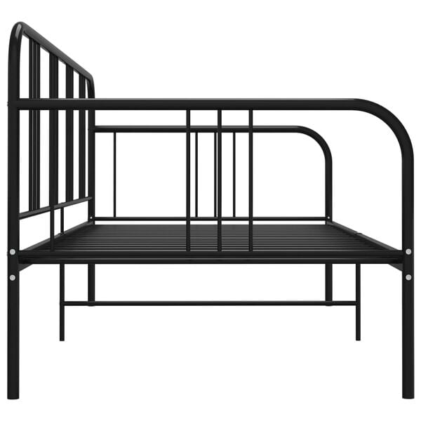 vidaXL Sofa Bed Frame Black Powder-coated metal Twin