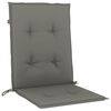 vidaXL Lowback Chair Cushion Set of 4 Melange dark grey 100% polyester