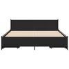 vidaXL Bed Frame Black Engineered wood, steel Double Bed Frame