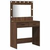 vidaXL Dressing Table 2 pcs Brown 78.5 x 41 x 135 cm Engineered wood