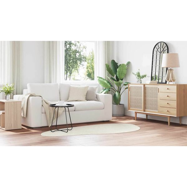 vidaXL Carpet Folding HUARTE Cream 39.37 x 78.74 in Polyester