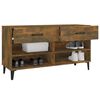vidaXL Shoe Cabinet Smoked Oak Engineered Wood Shoe Cabinet Rectangular