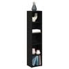 vidaXL CD Cabinet Set of 2 Black Oak Engineered Wood Tall and Narrow