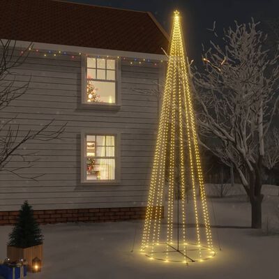 vidaXL Christmas Cone Tree Warm White 1134 LEDs 8x26 ft