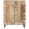 vidaXL Sideboard Mango Natural with White Paint Solid Mango Wood Medium