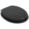 vidaXL Toilet Seats with Soft Close Lids 2 pcs MDF Black (2x140799)