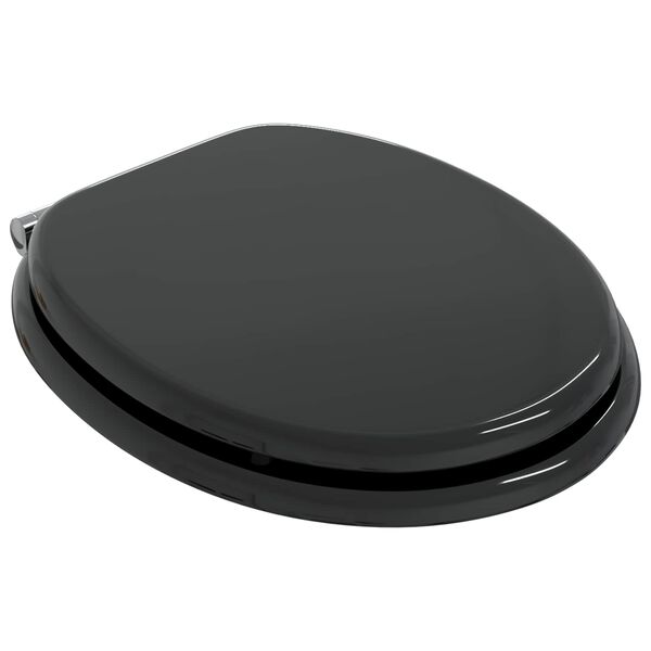 vidaXL Toilet Seats with Soft Close Lids 2 pcs MDF Black (2x140799)