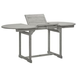 vidaXL Garden Table Grey with grey wash finish Solid acacia wood