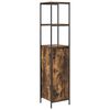 vidaXL Bathroom Cabinet Smoked oak Engineered wood, steel Medium
