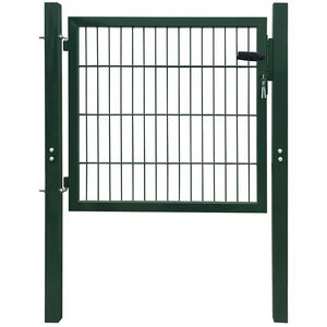vidaXL 2D Fence Gate (Single) Green 39.4x31.5"