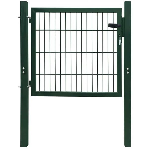 vidaXL 2D Fence Gate (Single) Green 39.4x31.5"